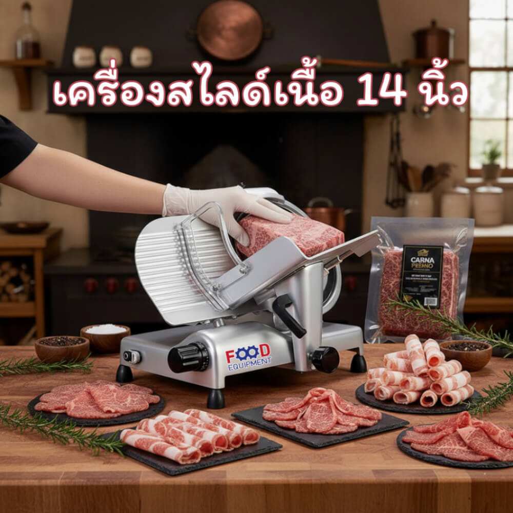 เครื่องสไลด์เนื้อ กึ่งอัตโนมัติ 14 นิ้ว SAVIOLI ปรับความหนา 0-15 มม._2